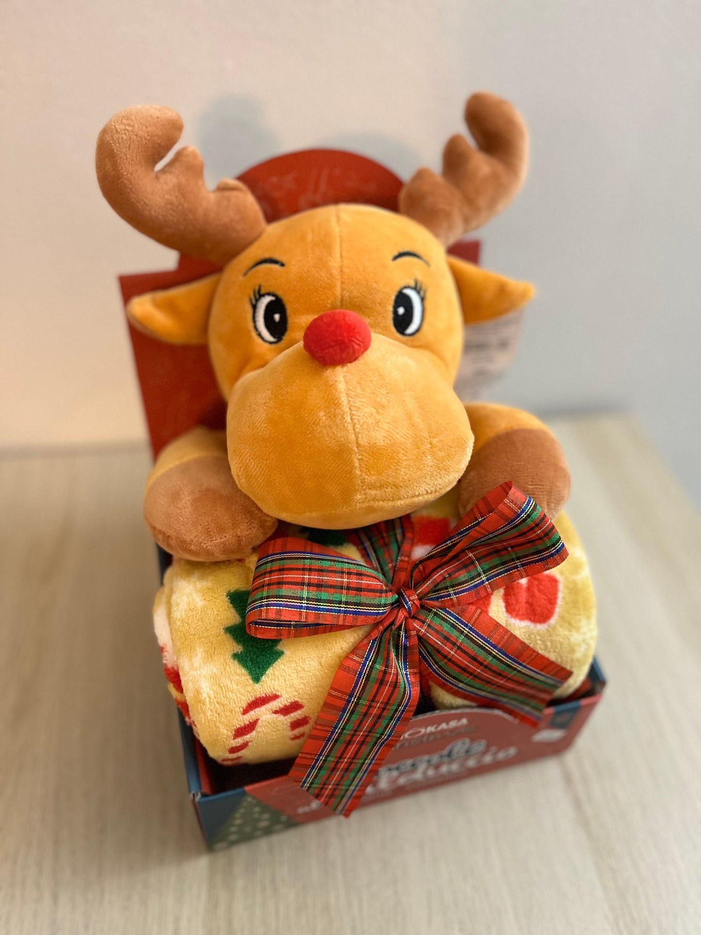 Coffret cadeau - Renne Rudolph avec plaid