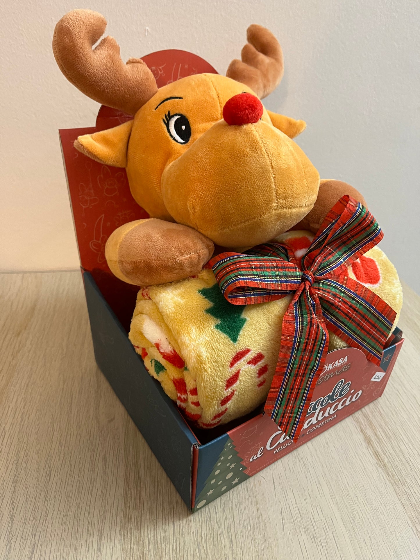 Coffret cadeau - Renne Rudolph avec plaid