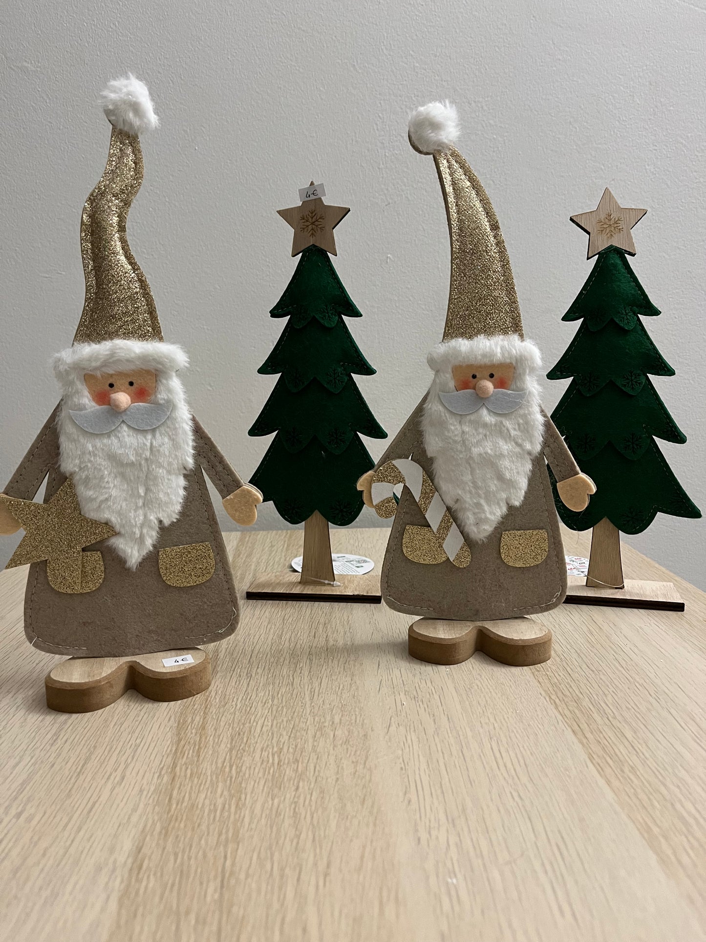 Père Noël et Sapin en bois