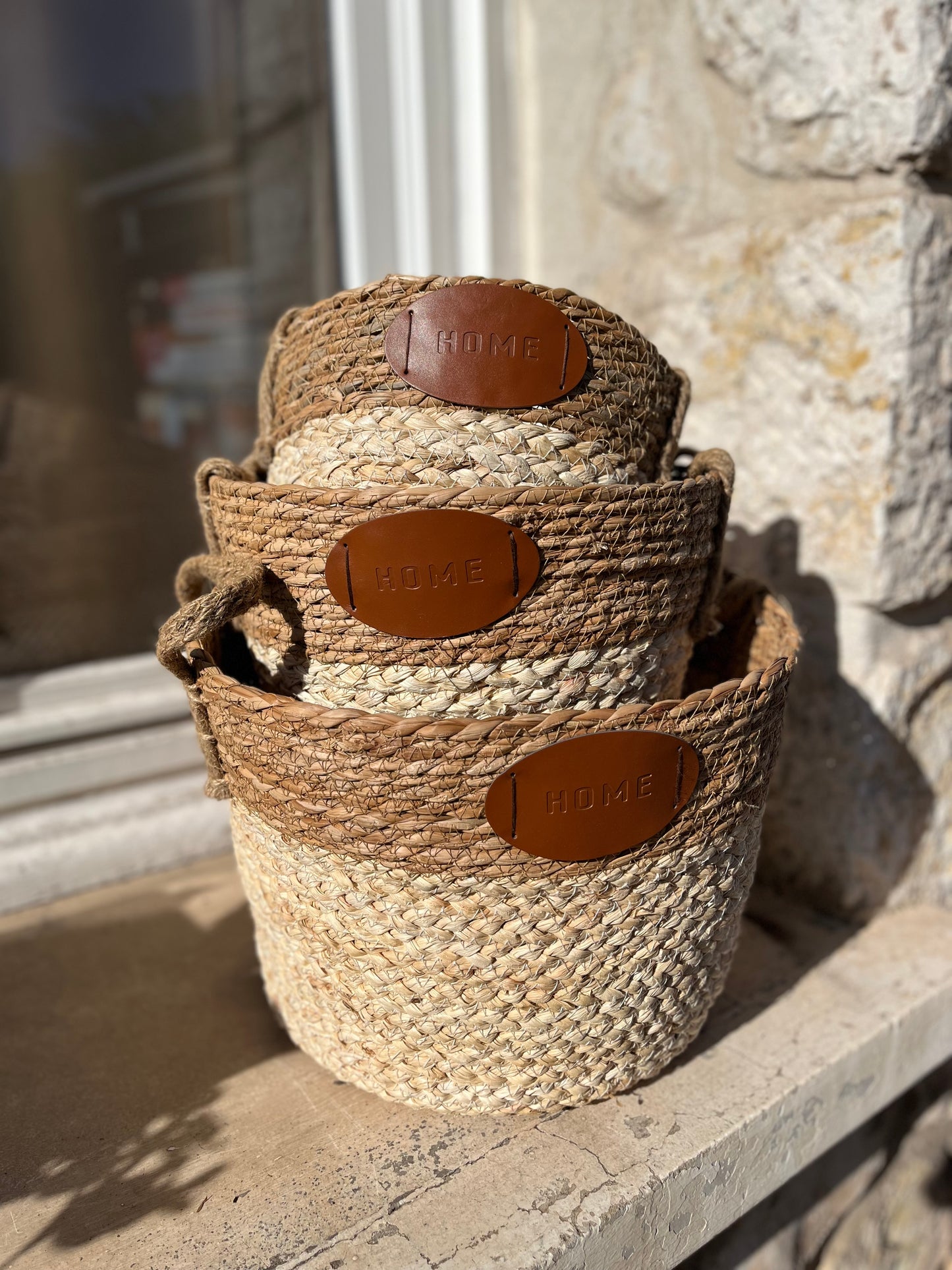 Panier en mais et jute