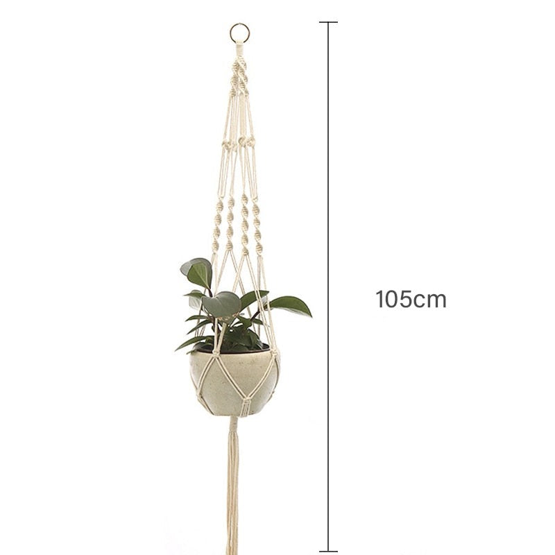 Suspension pour pot en Macramé