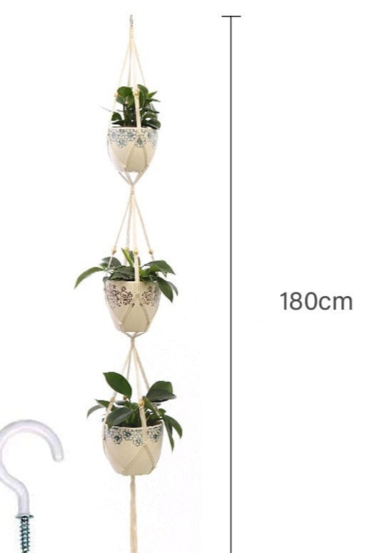 Suspension en  Macramé pour plusieurs pots