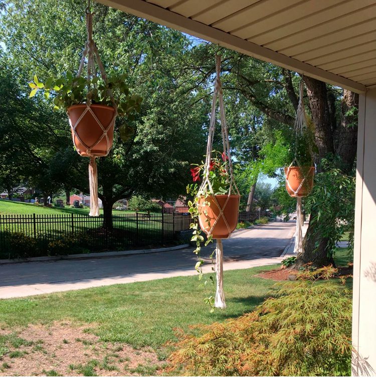 Suspension pour pot en Macramé