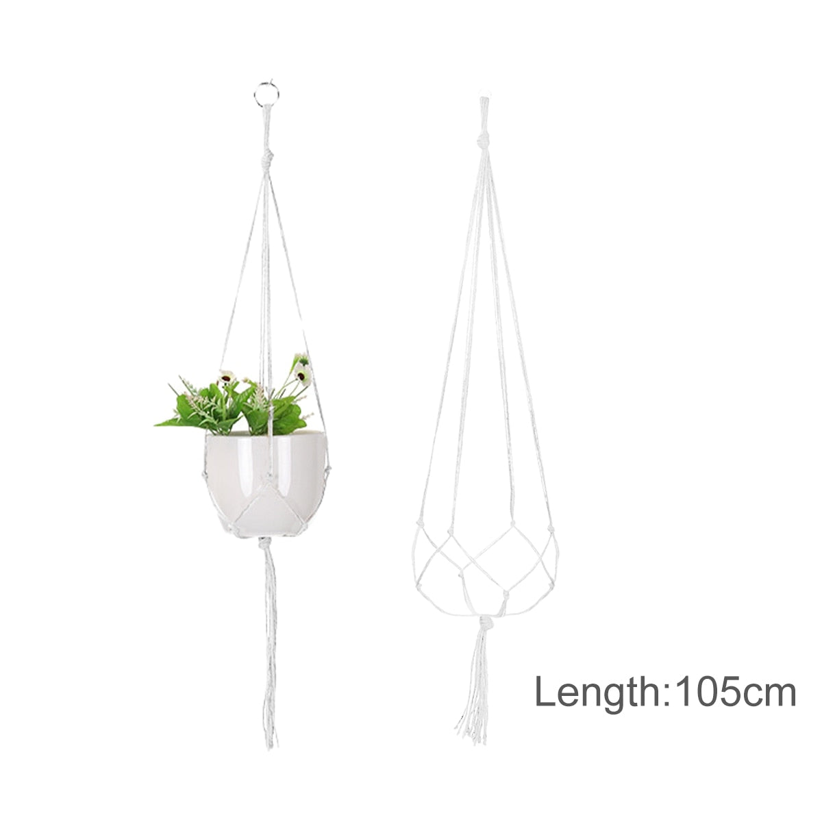 Suspension pour pot en Macramé - basic